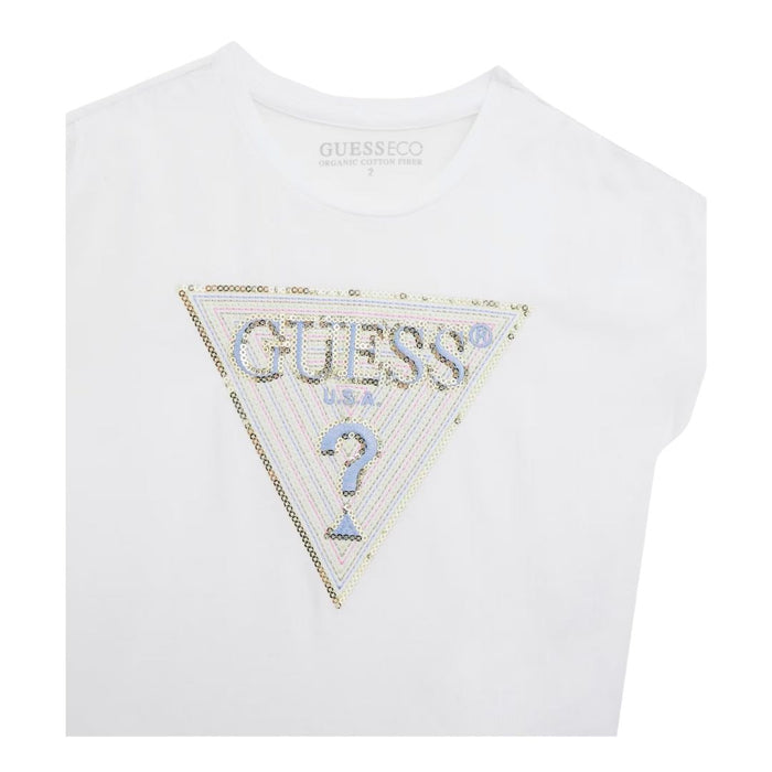 White Sequin Logo T-Shirt