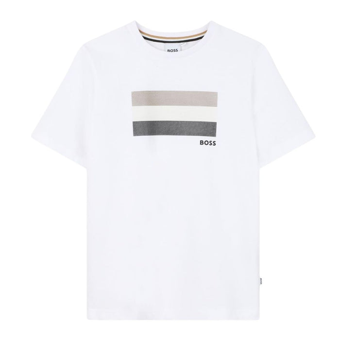 White Stripe Graphic T-Shirt