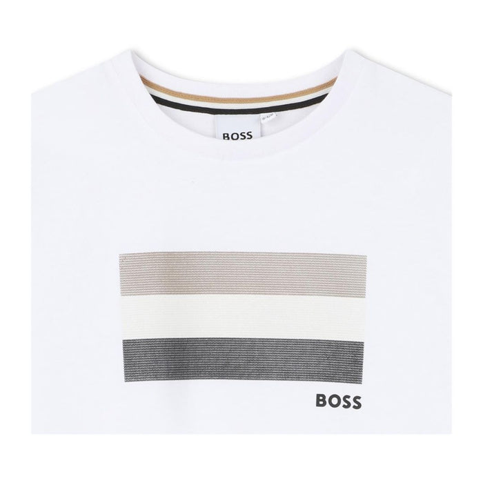 White Stripe Graphic T-Shirt