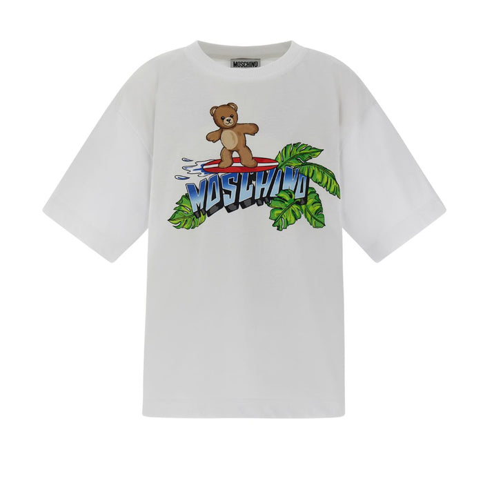 White Surfing Toy Teddy T-Shirt