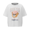 White Teddy & Diamanté Logo T-Shirt