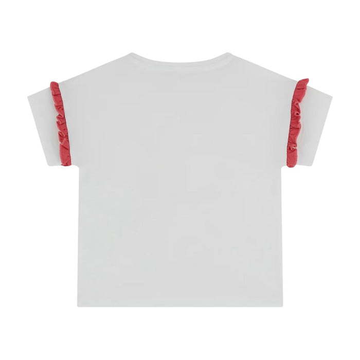 White Teddy & Frill T-Shirt
