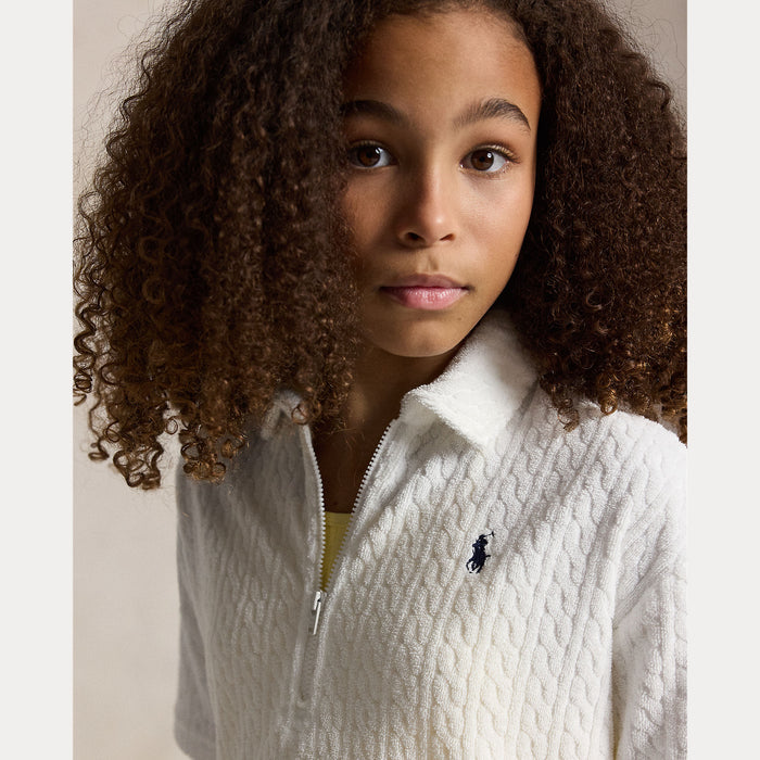 White Terry Cable Dress