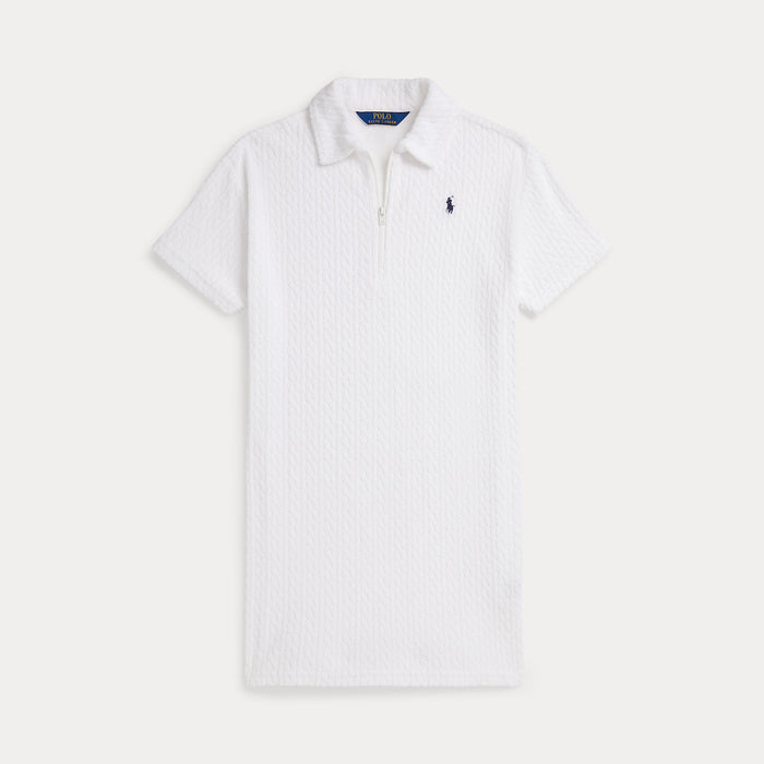 White Terry Cable Dress