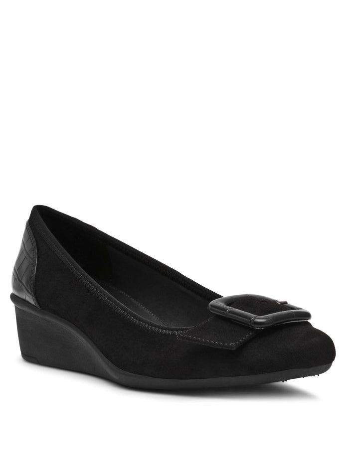 Anne Klein Black Wyatt Wedge