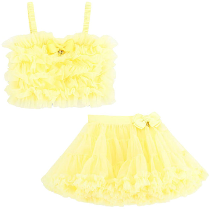 Yellow 'Aliki' & 'Pixie' Tutu Skirt Set