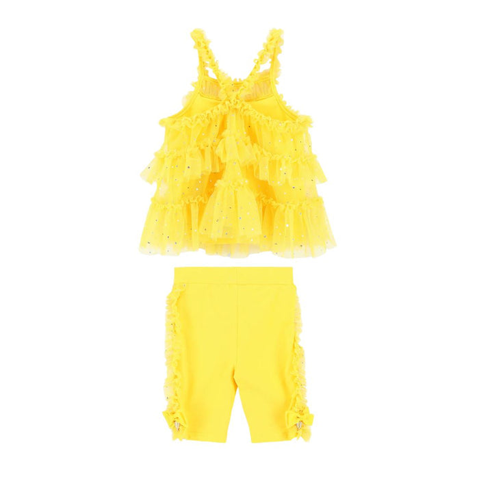 Yellow 'Hebe' Capri Legging Set