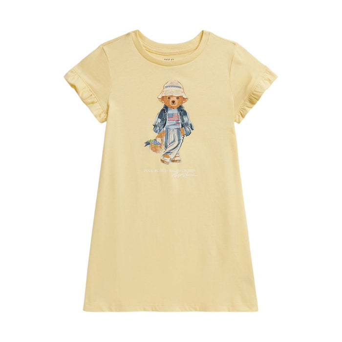 Yellow Polo Bear T-Shirt Dress