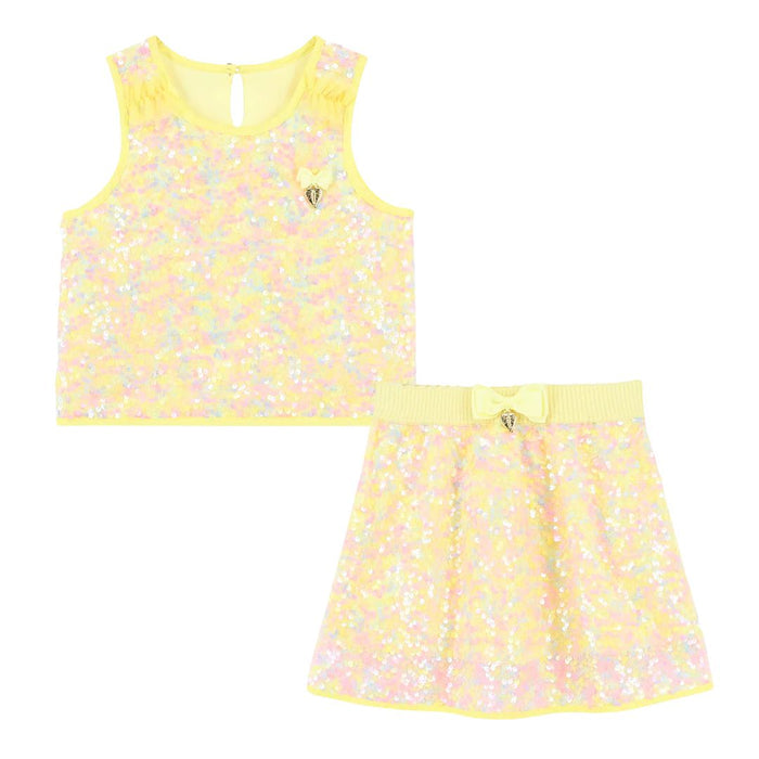 Yellow Sequin 'Sinead' Skirt Set