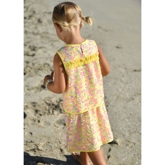 Yellow Sequin 'Sinead' Skirt Set