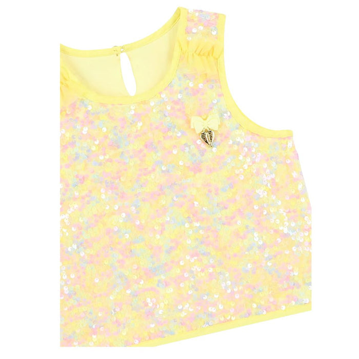 Yellow Sequin 'Sinead' Skirt Set