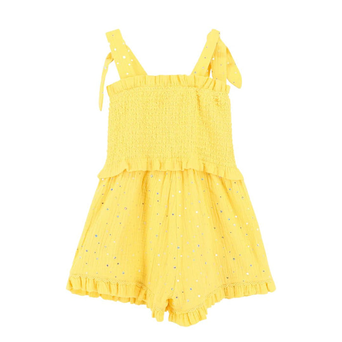 Yellow Sparkle 'Bali' Playsuit