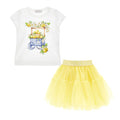 Yellow Tulle Skirt Set